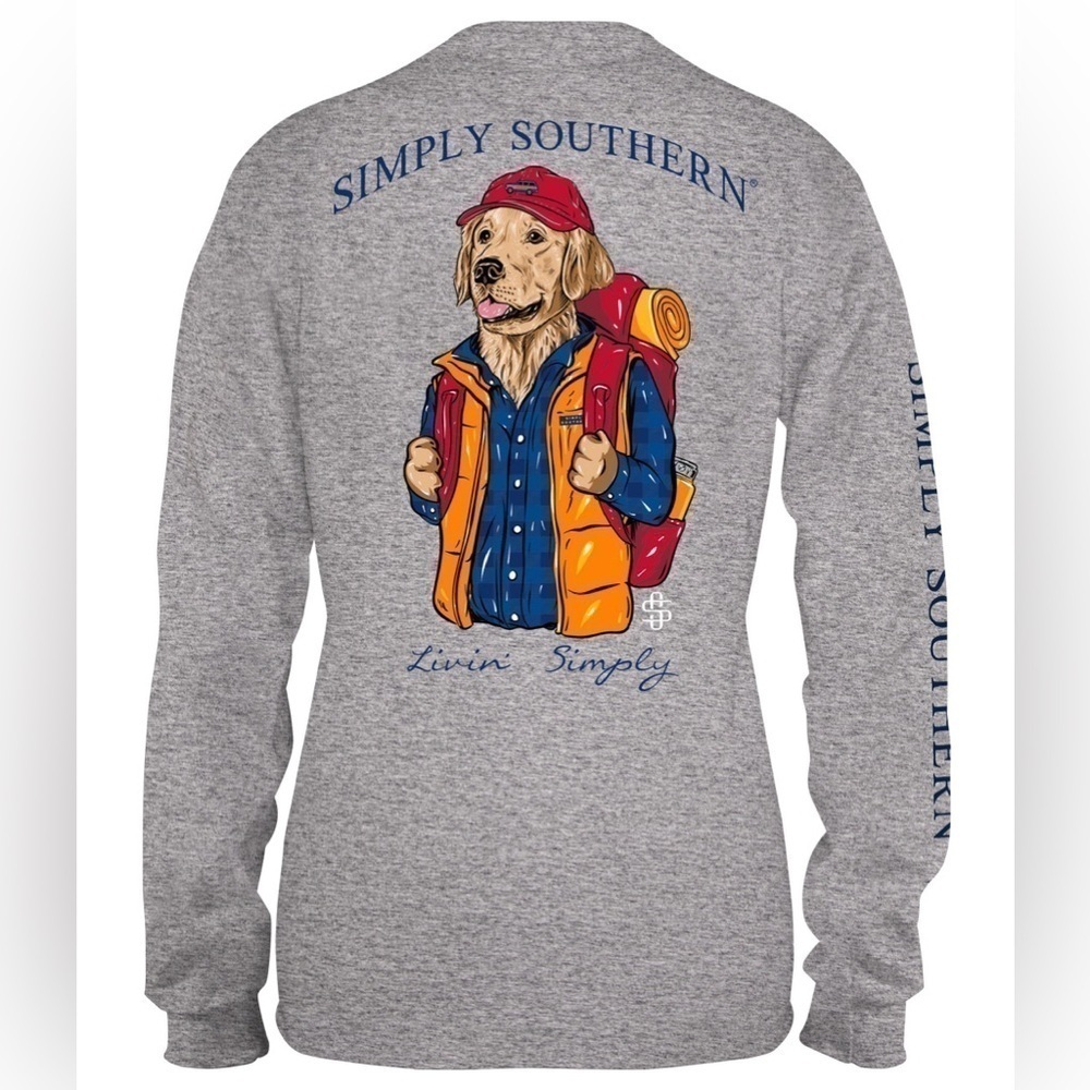 Simply Southern | Cool Dog Hiking Outdoors Long Sleeve Tee Size Large NWT